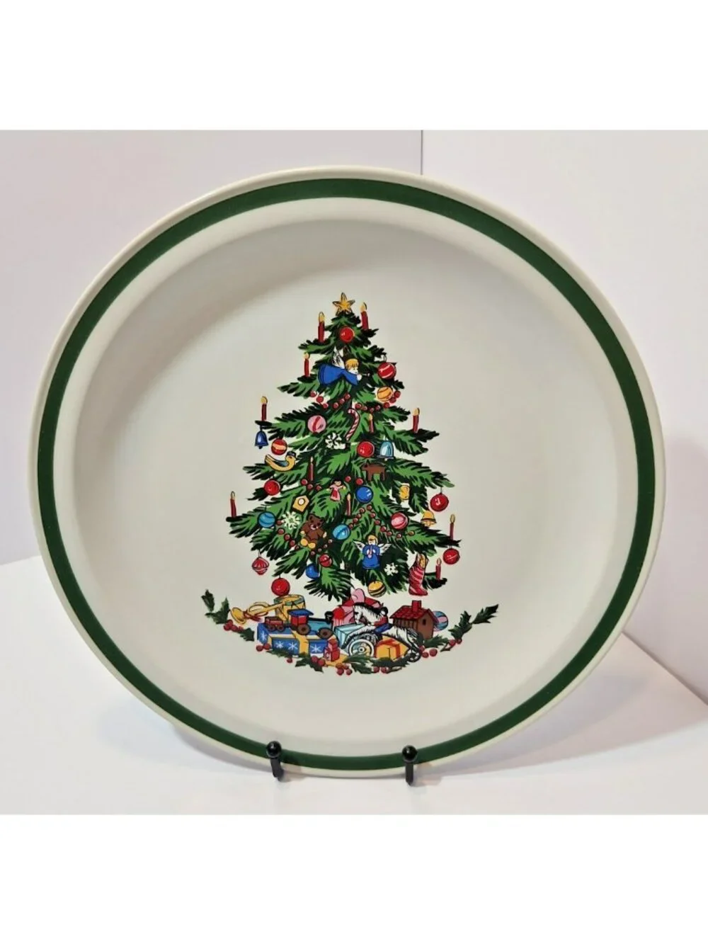 Vtg International China Noel Round Platter/Chop Plate SY6243 Japan Christmas